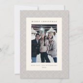 Classic Refined Neutral Gray Christmas Photo シーズンカード (正面)