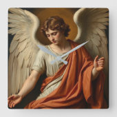 Classic Renaissance Angel Wall Clock スクエア壁時計 (正面)