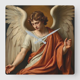 Classic Renaissance Angel Wall Clock スクエア壁時計
