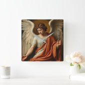 Classic Renaissance Angel Wall Clock スクエア壁時計 (ホーム)