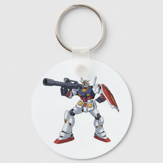 Classic Retro RX-78-2 Gundam Mecha Anime Illustrat キーホルダー (正面)