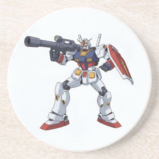 Classic Retro RX-78-2 Gundam Mecha Anime Illustrat コースター (正面)