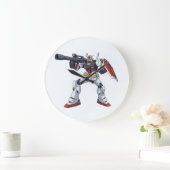Classic Retro RX-78-2 Gundam Mecha Anime Illustrat ラージ壁時計 (ホーム)