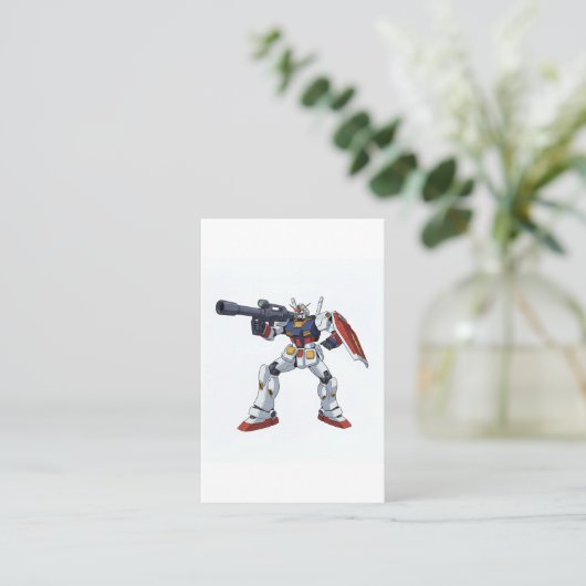 Classic Retro RX-78-2 Gundam Mecha Anime Illustrat 名刺 (スタンド正面)