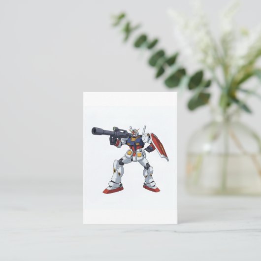 Classic Retro RX-78-2 Gundam Mecha Anime Illustrat 名刺 (スタンド正面)