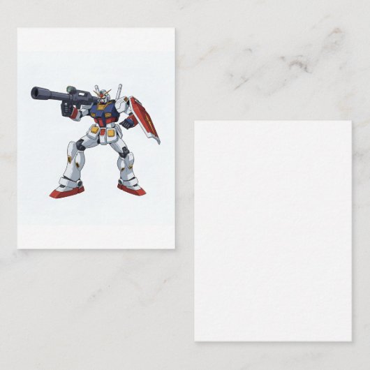 Classic Retro RX-78-2 Gundam Mecha Anime Illustrat 名刺 (正面/裏面)