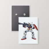Classic Retro RX-78-2 Gundam Mecha Anime Illustrat 缶バッジ (正面/裏面)