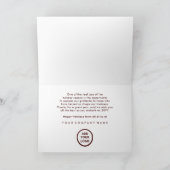 Classic Retro Script Warm Holiday Wishes Card シーズンカード (内部)