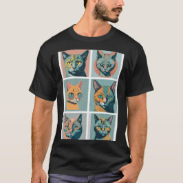 Classic retro vintage cat all in one 3 tシャツ