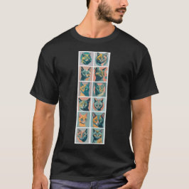Classic retro vintage cat all in one tシャツ