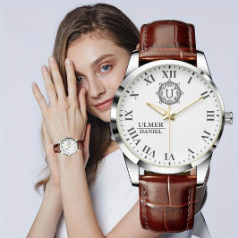 Classic Roman Numeral Monogram Sophisticated Styli 腕時計