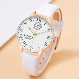 Classic Roman Numeral Monogram Style 腕時計