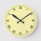 Classic Roman Numerals ラウンド壁時計 (正面)