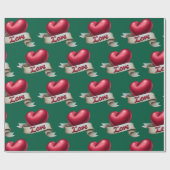 "Classic Romance" Emerald Gift Wrap ラッピングペーパー (フラット)