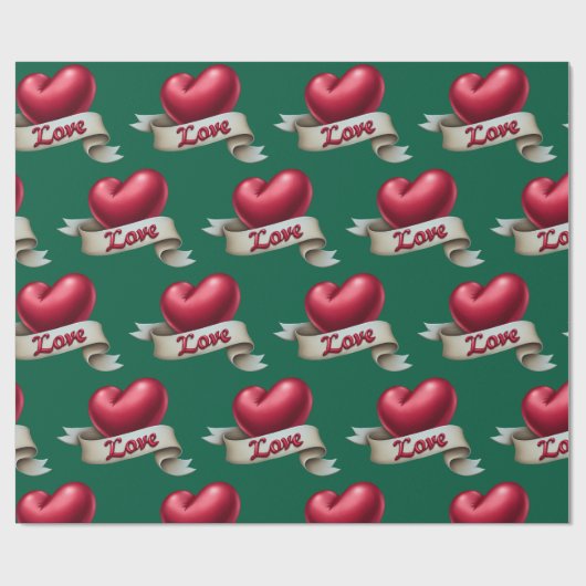 "Classic Romance" Emerald Gift Wrap ラッピングペーパー (フラット)