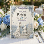 Classic Romantic Formal Wedding 招待状