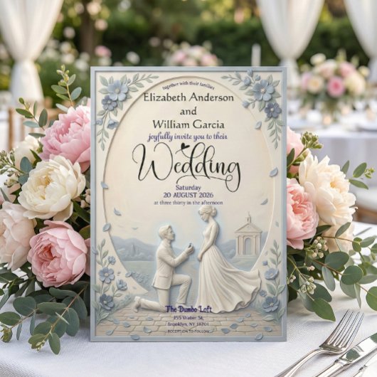 Classic Romantic Proposal Wedding 招待状