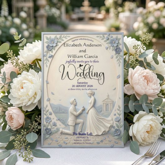 Classic Romantic Proposal Wedding 招待状