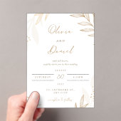 Classic & Romantic "Two souls, one heart, アクリル招待状 (インサイチュ (ポータブル))