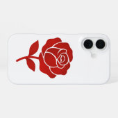 Classic Rose Emblem Forever Romantic Valentine day iPhone 16ケース (裏面横)