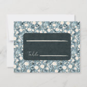 Classic Rose Flower Retro Wedding Place Card (正面)