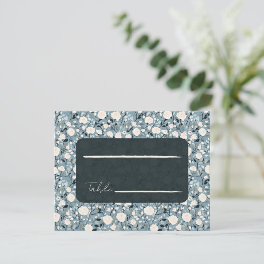 Classic Rose Flower Retro Wedding Place Card (スタンド正面)