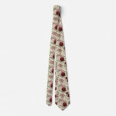 Classic Rose Garden Floral Pattern ネクタイ (裏面)