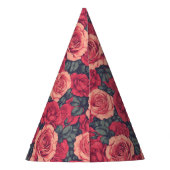 Classic Rose Themed Her Birthday パーティーハット (裏面)