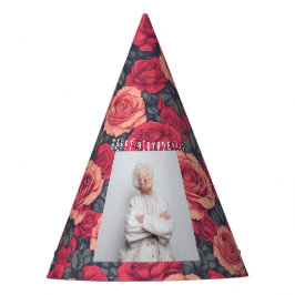 Classic Rose Themed Her Birthday パーティーハット