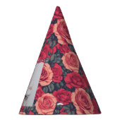 Classic Rose Themed Her Birthday パーティーハット (右)
