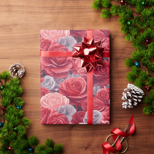 Classic Rose Vegas Wrapping Paper ラッピングペーパー (クリスマスギフト)