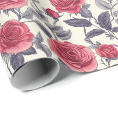 Classic Rose Vintage Wrapping Paper ラッピングペーパー (ロールコーナー)