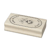 Classic Rose Wooden Ex Libris Art Stamp ラバースタンプ (スタンプ)