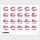 Classic Round American Flag Sticker ラウンドシール (シート)