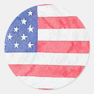 Classic Round American Flag Sticker ラウンドシール