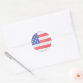 Classic Round American Flag Sticker ラウンドシール (封筒)