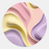 Classic round sticker in stylish graphic ラウンドシール (正面)