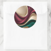 Classic round sticker in stylish graphic ラウンドシール (バッグ)