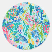 Classic round sticker in stylish graphic ラウンドシール (正面)