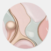 Classic round sticker in stylish graphic ラウンドシール (正面)