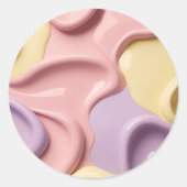 Classic round sticker in stylish graphic ラウンドシール (正面)