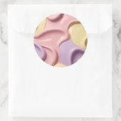 Classic round sticker in stylish graphic ラウンドシール (バッグ)