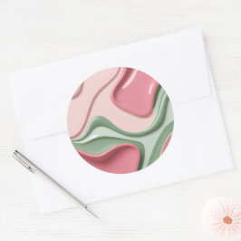 Classic round sticker in stylish graphic ラウンドシール