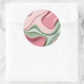 Classic round sticker in stylish graphic ラウンドシール (バッグ)