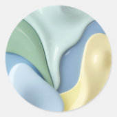 Classic round sticker in stylish graphic ラウンドシール (正面)