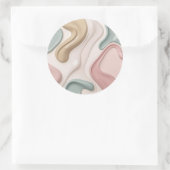 Classic round sticker in stylish graphic ラウンドシール (バッグ)