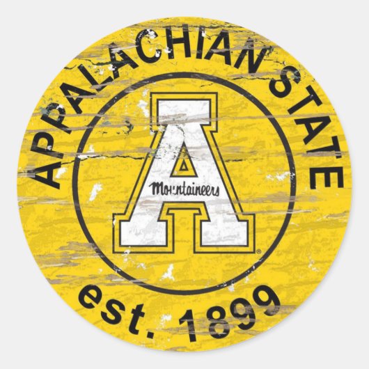 Classic Round Stickers – Appalachian State Univers ラウンドシール (正面)