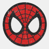 Classic Round Stickers – Spider Hero Design ラウンドシール (正面)