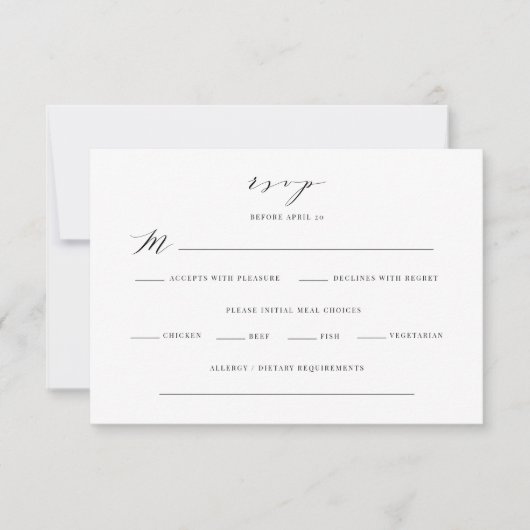 Classic RSVP Enclosure Card サンキューカード (正面)