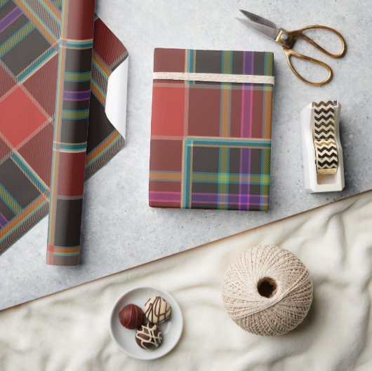 Classic Rustic Buffalo Plaid Wrapping Paper ラッピングペーパー (クラフト)